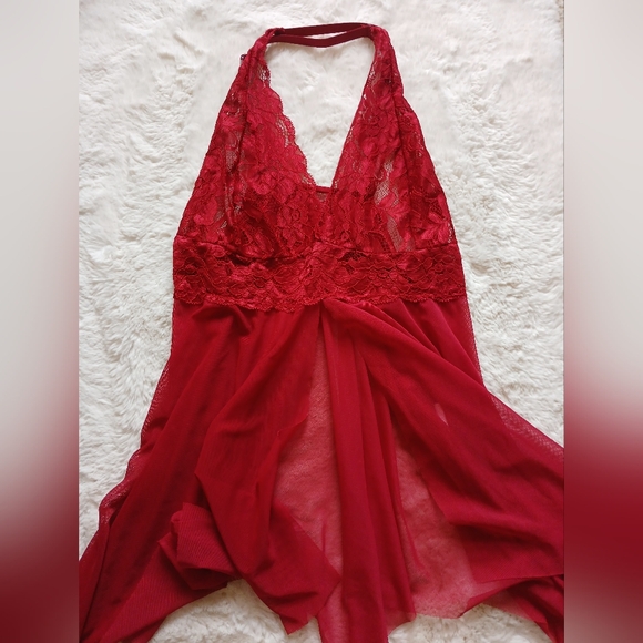 Other - Elegant Red Lace Chemise
